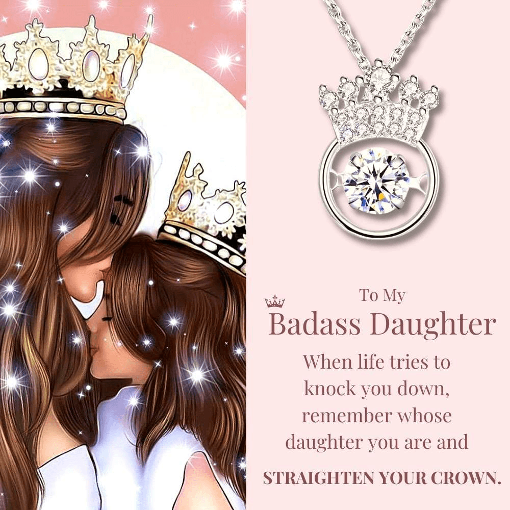 To My Badass Daughter From Dad Crown Necklace, Badass Necklace, Daughter  Gift, Christmas, Birthday, Father Daughter - Etsy